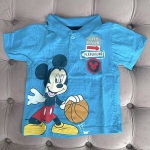 Mickey Mouse Disney Basketball Polo Size 4